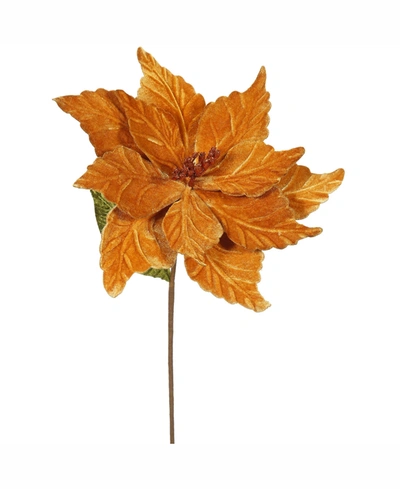 Shop Vickerman 22" Copper Poinsettia Artificial Christmas Flower
