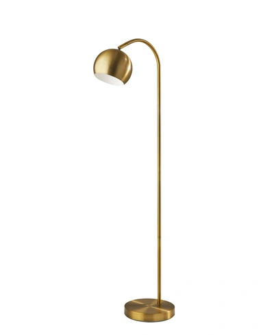 Shop Adesso Emerson Floor Lamp In Brass