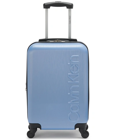 Shop Calvin Klein All Purpose 21" Upright Luggage In Forever Blue