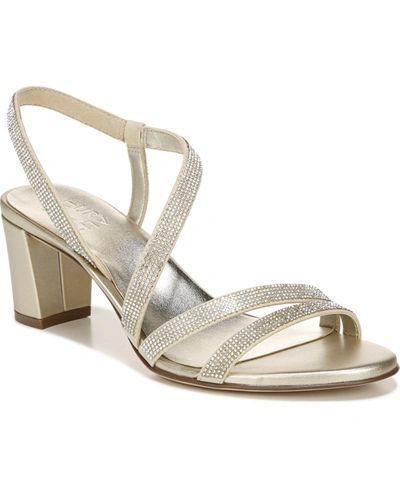 Shop Naturalizer Vanessa Strappy Sandals In Champagne Fabric