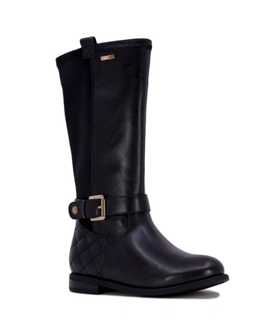 Shop Nautica Big Girls Amelliah Zipper Closure Knee High Boots In Black