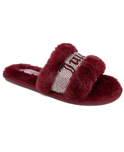 Shop Juicy Couture Women's Gravity Slippers Women's Shoes In Burgundy