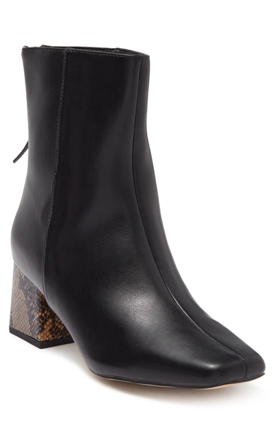 Shop French Connection Zip Back Contrast Heel Boot In Black