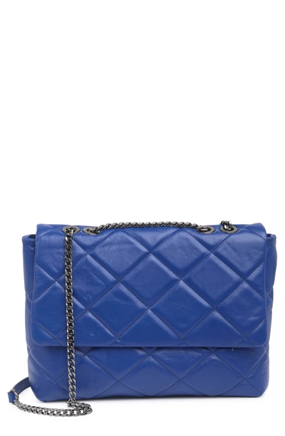 Shop Maison Heritage Olah Quilted Leather Satchel In Navy Electric