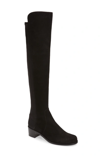 Shop Stuart Weitzman 'reserve' Over The Knee Boot In Black Suede Stretch