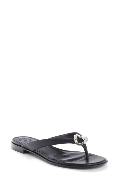 Shop Givenchy Givnechy G Chain Flip Flop In Black