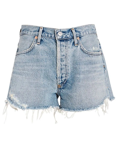 Shop Citizens Of Humanity Annabelle Denim Cut-off Shorts In Desert Wind