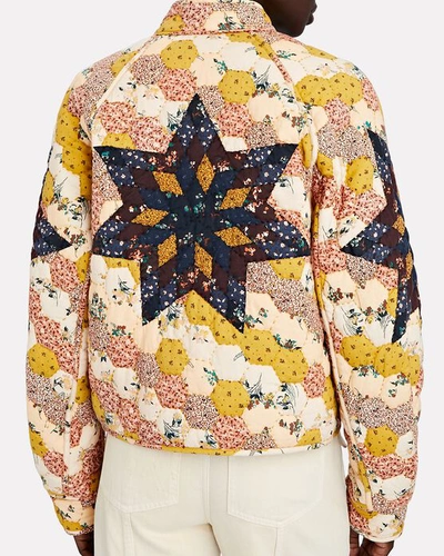 Shop Ulla Johnson Elettra Patchwork Quilted Jacket In Multi