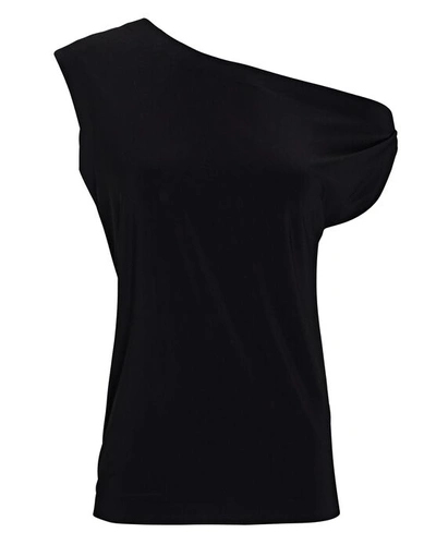 Shop Norma Kamali Drop Shoulder Jersey Top In Black