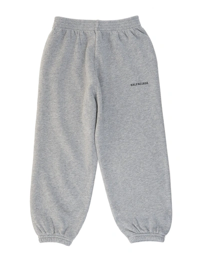 Shop Balenciaga Kids Logo Printed Sweatpants In Grey