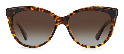 Shop Kate Spade Daesha/s La 0086 Cat Eye Polarized Sunglasses In Brown