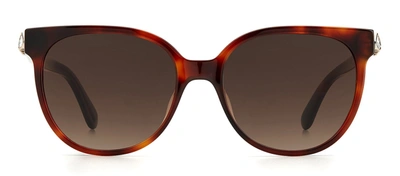 Shop Kate Spade Geralyn/s Ha 0086 Cat Eye Sunglasses In Brown