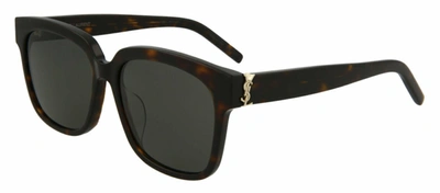 Shop Saint Laurent Slm40f 004 Square Sunglasses In Grey