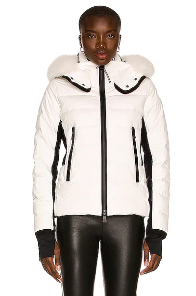 Moncler Grenoble Lamoura Fur Trim Fitted Down Puffer Jacket In Cream |  ModeSens