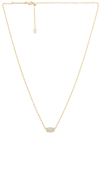 Shop Kendra Scott Grayson Crystal Pendant Necklace In Metallic Gold