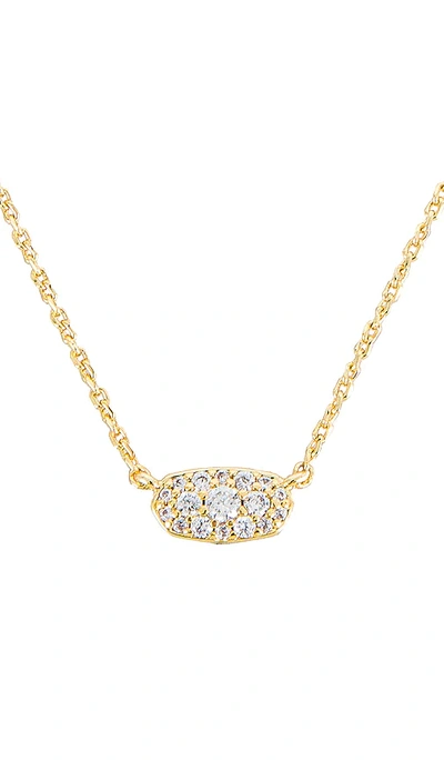 Shop Kendra Scott Grayson Crystal Pendant Necklace In Metallic Gold