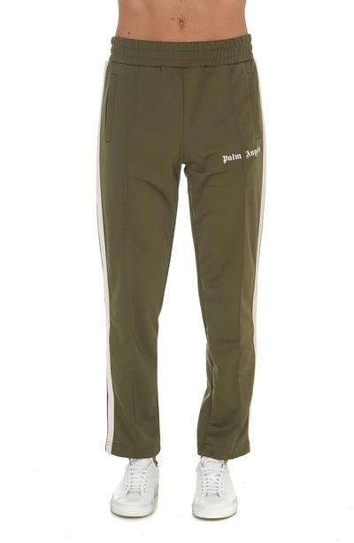 Shop Palm Angels Classic Logo Track Pants In Green