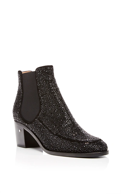 Laurence Dacade Pete Pull-on Leather Ankle Boot, Black In Black/rutenium