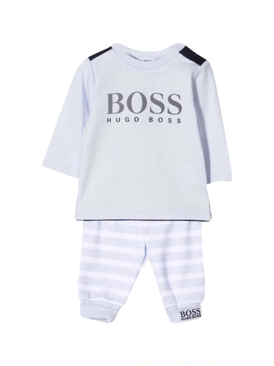 træ Burger Flyvningen Hugo Boss Babies' Light Blue Sports Teen Suit With Print In Celeste |  ModeSens