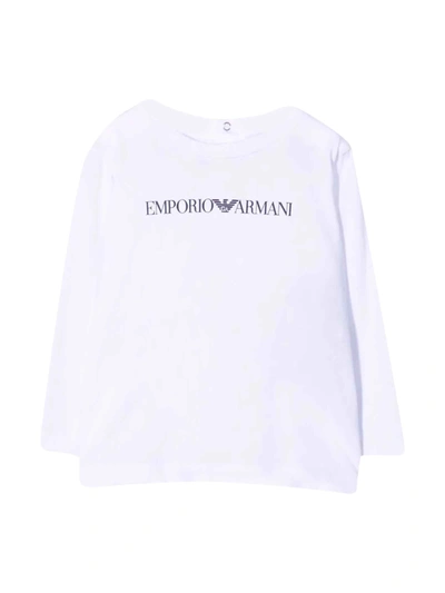 Shop Emporio Armani White T-shirt Unisex In Bianco