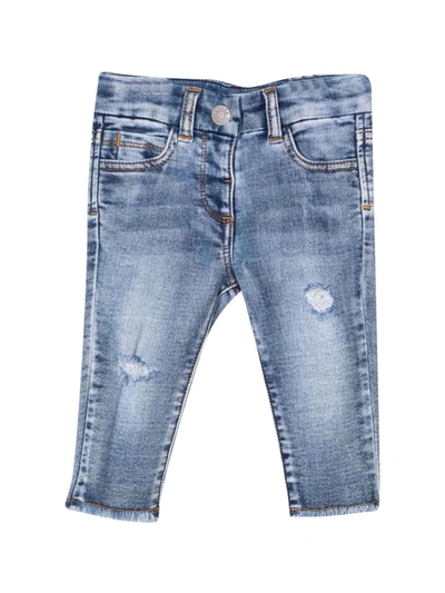 Shop Chiara Ferragni Newborn Jeans In Denim