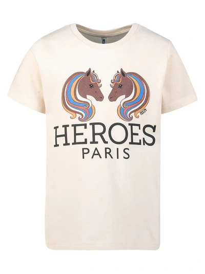 Shop Nil&mon; Kids Beige T-shirt For Girls