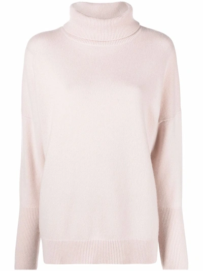 Shop Chinti & Parker Roll-neck Cashmere Jumper In Rosa
