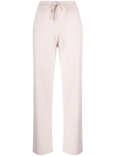 Shop Chinti & Parker Drawstring-waist Cashmere Wide-leg Trousers In Nude