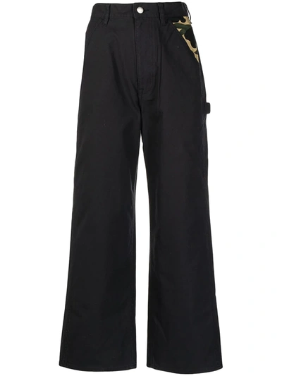 A Bathing Ape Flared Cropped Trousers In Schwarz | ModeSens