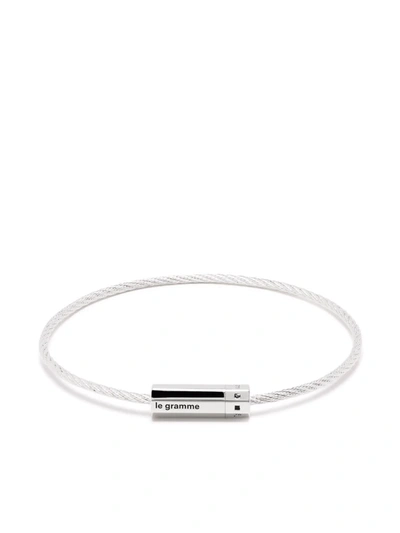 Shop Le Gramme 7g Polished Octagon Cable Bracelet In Silber