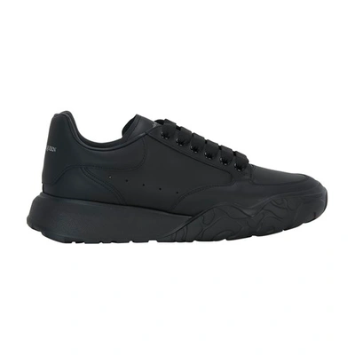 Shop Alexander Mcqueen Court Sneakers In Black Black Black