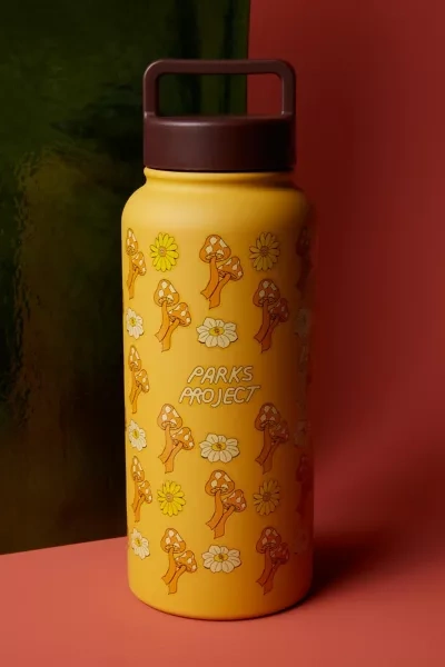 Shop Parks Project Power To The Parks Shrooms Insulated Water Bottle In Yellow