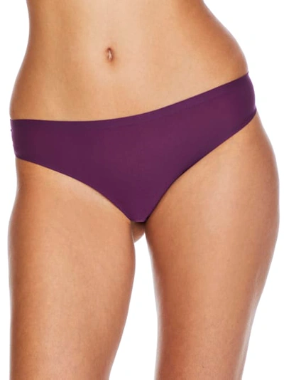 Shop Chantelle Soft Stretch Thong In Berry