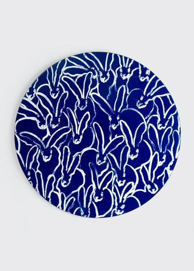 Hunt Slonem Rabbit Run Cobalt Lacquer Placemat