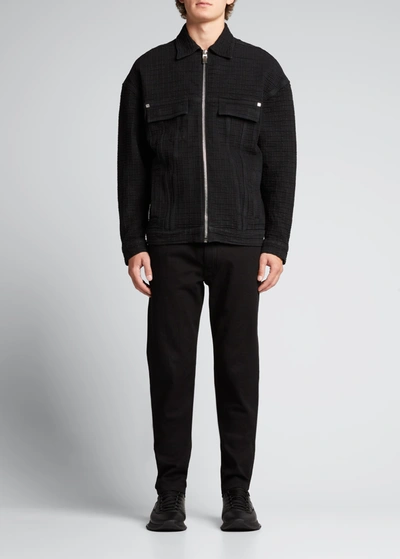 Shop Givenchy Men's 4g Denim Jacket In Black