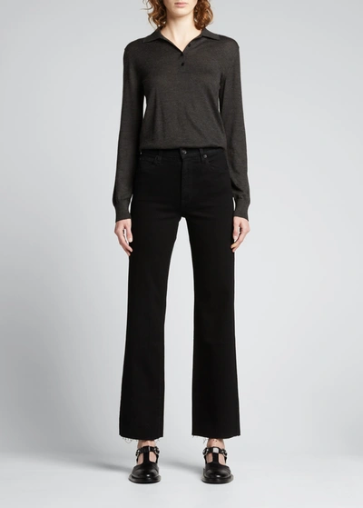 Shop Slvrlake Grace Wide-leg Jeans In Jet Black