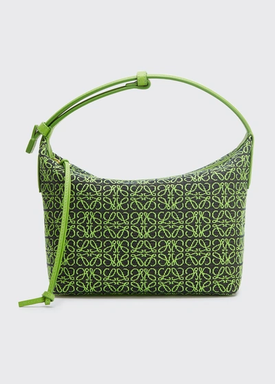 Shop Loewe Cubi Anagram Jacquard Small Top Handle Bag In Apple Green