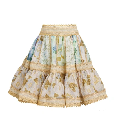 Shop Zimmermann Rhythm Mini Skirt In Multi