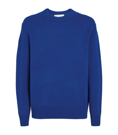 Shop Frame Cashmere Sweater In Blue