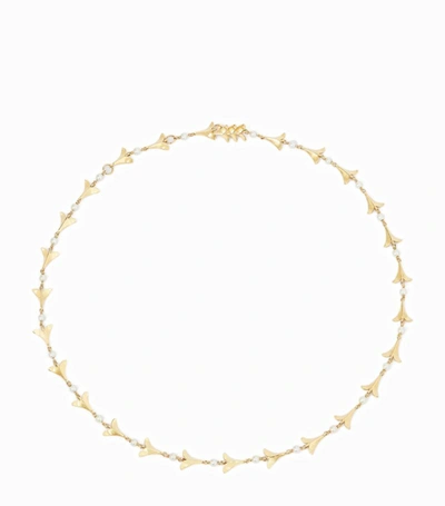 Shop Annoushka X Temperley Yellow Gold And Pearl Choker