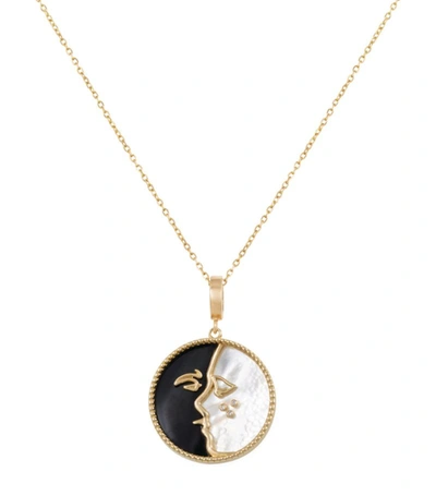 Shop L'atelier Nawbar Yellow Gold, Diamond And Onyx Cosmic Love Necklace