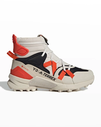 Shop Y-3 Men's Terrex Swift R3 Gore-tex Hiking Sneakers, Beige