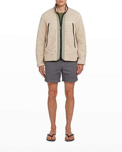 Shop Orlebar Brown Men's Baird Fleece Jacket In Dune