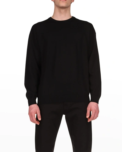 Shop Givenchy Men's Wool Bandana-panel Sweater In Black