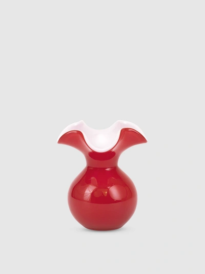Shop Vietri Hibiscus Glass Bud Vase In Red