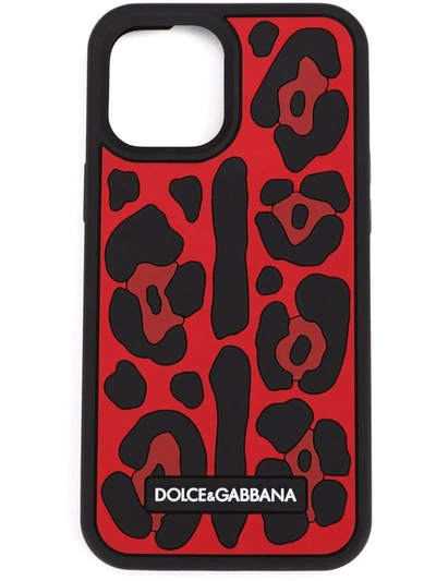 Shop Dolce & Gabbana Leopard-print Iphone 12 Pro Max Case In Rot