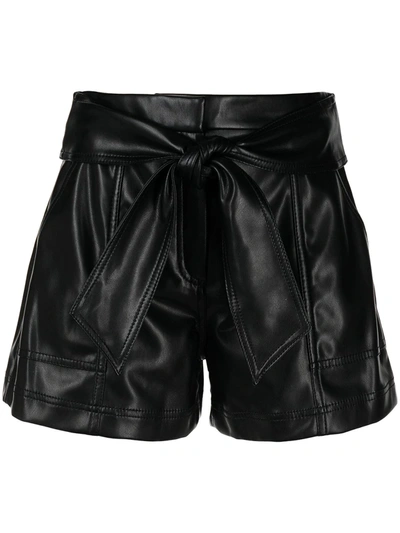 Shop Jonathan Simkhai Core Mari Faux Leather Shorts In Schwarz
