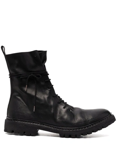 Shop A Diciannoveventitre Lace-up Leather Boots In Schwarz