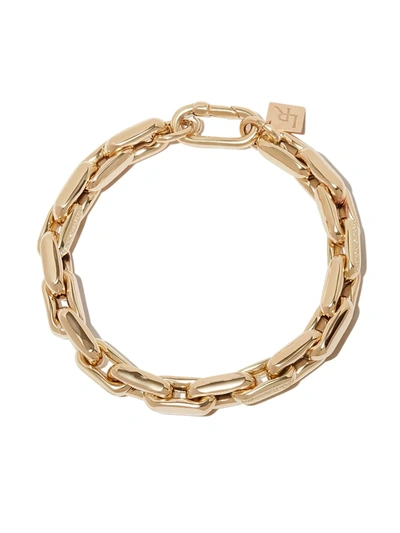 Shop Lauren Rubinski 14kt Yellow Gold Diamond Chain-link Bracelet