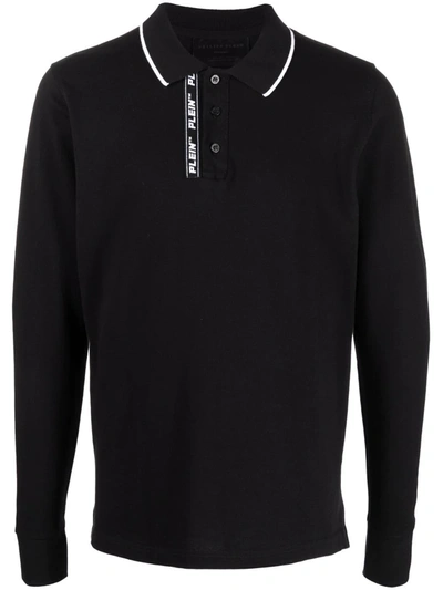 Shop Philipp Plein Logo Embroidered Polo Shirt In Black